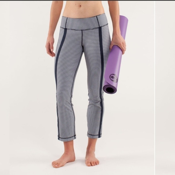 Lululemon Coast To Class Pant *Gingham Inkwell leggings size 4 - Picture 1 of 12